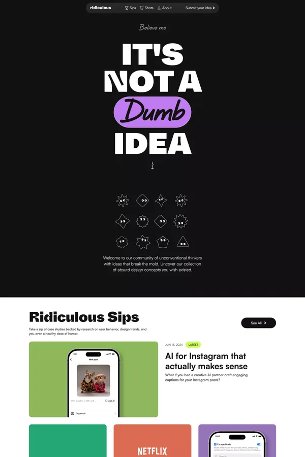 Ridiculous Design - Blog design inspiration