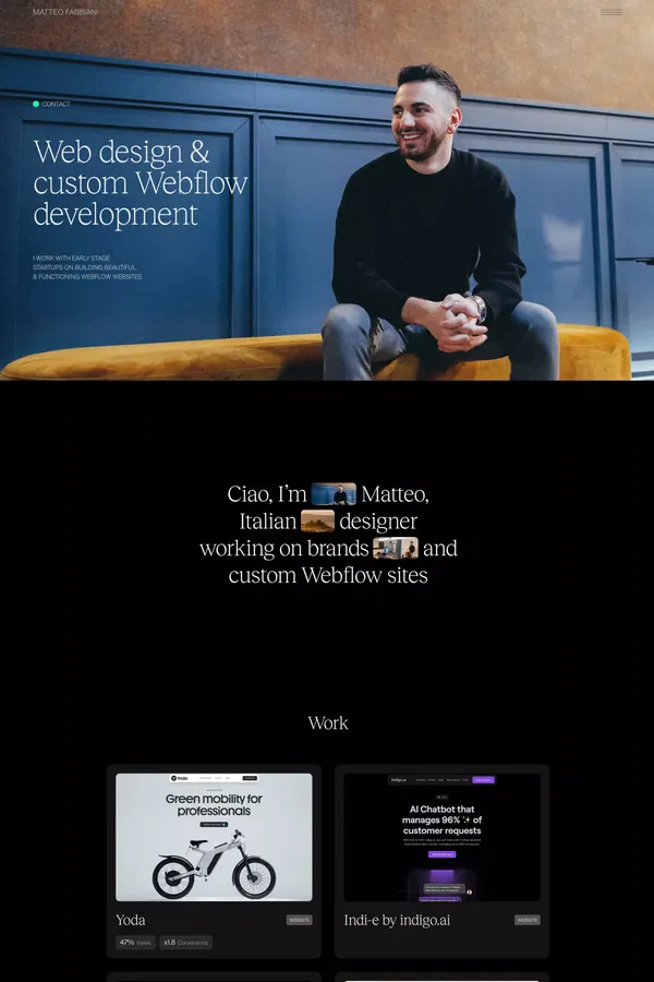 Matteo Fabbiani - Designer - Portfolio design inspiration