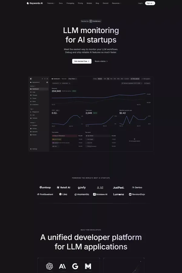 Keywords AI | Unified DevOps platform to build AI applications - Blog Post design inspiration