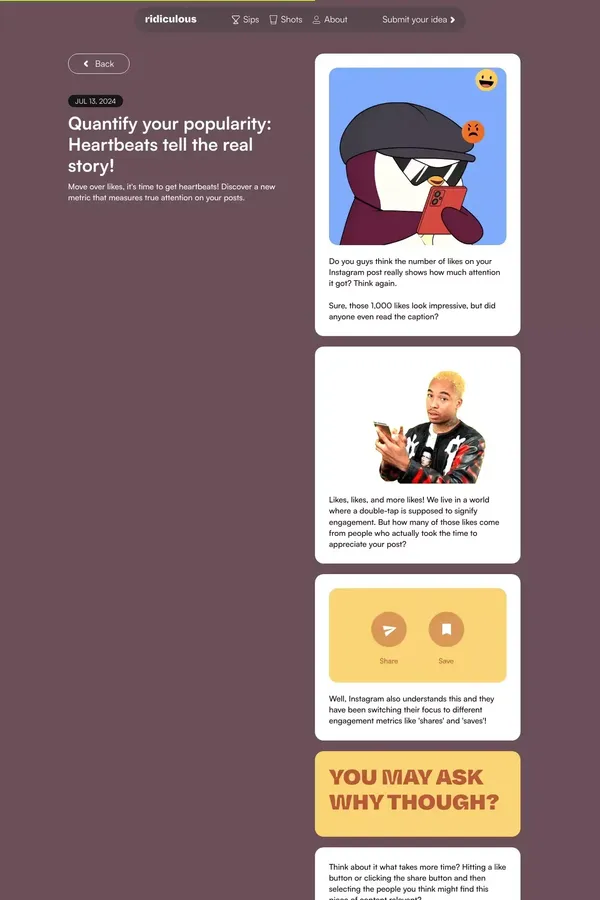 Heartbeat Hype - Blog Post design inspiration