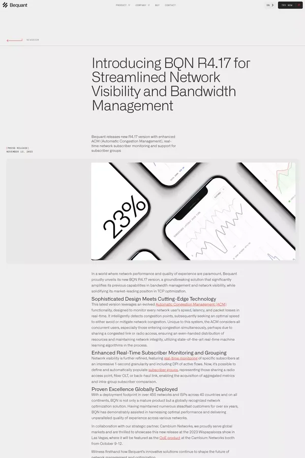 Introducing BQN R4.17 for Streamlined Network Visibility and Bandwidth Management – Bequant News - Blog Post design inspiration