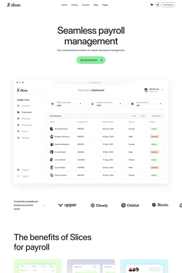 Slices - Technology Webflow Template - Template design inspiration