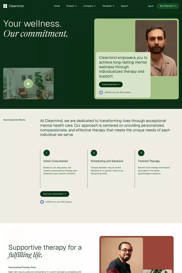 Clearmind - Webflow HTML Website Template