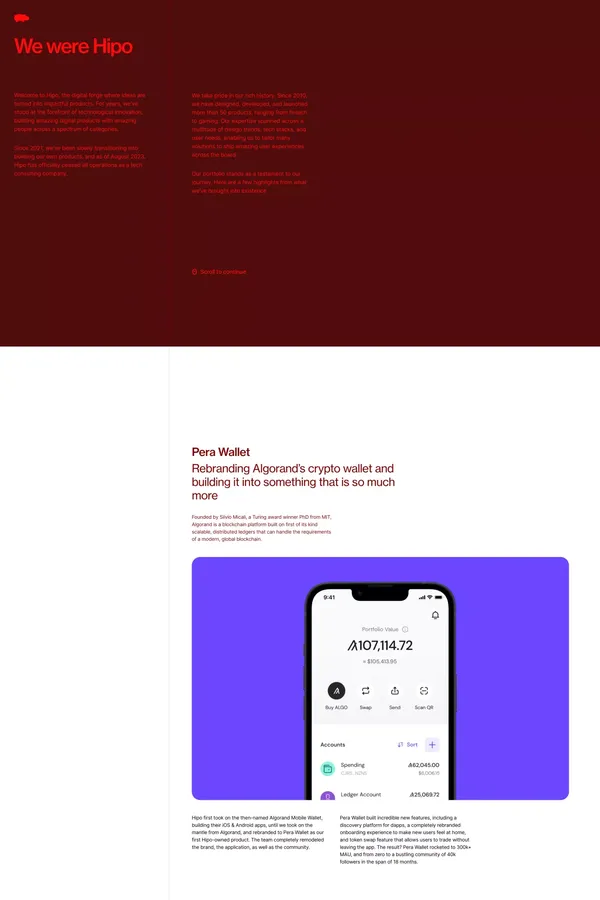 We were Hipo - Portfolio design inspiration