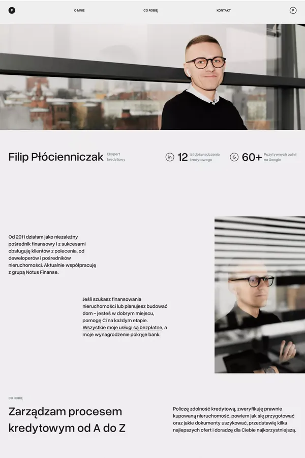 Filip Płócienniczak - Landing design inspiration