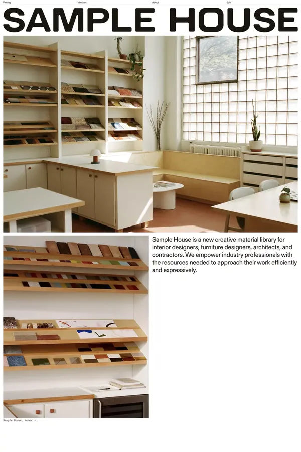 SAMPLE HOUSE - Portfolio design inspiration