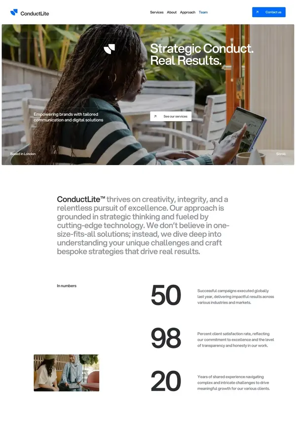 ConductLite - Webflow HTML website template - Template design inspiration
