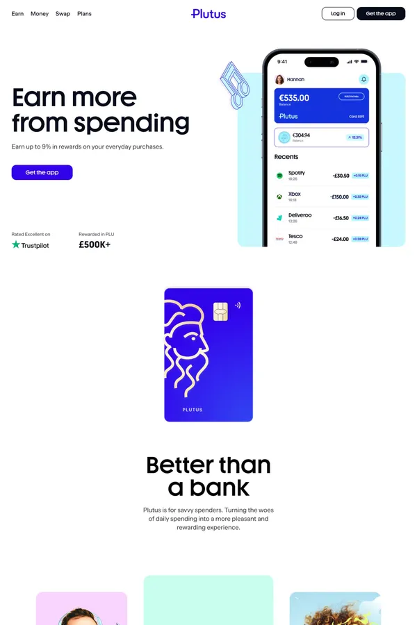 Plutus | Earn more from spending