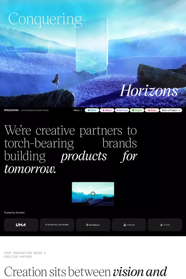 Spacekayak - Portfolio design inspiration