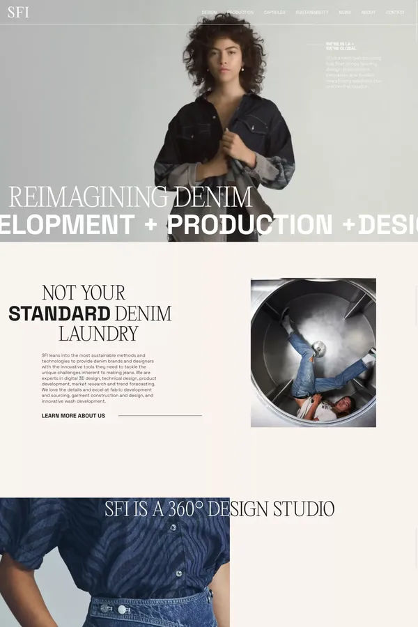 SFI - Star Fades International - Landing design inspiration
