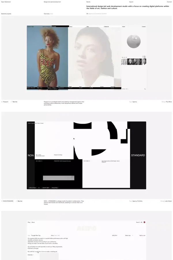 Open Statement — Design-led web development - Portfolio design inspiration