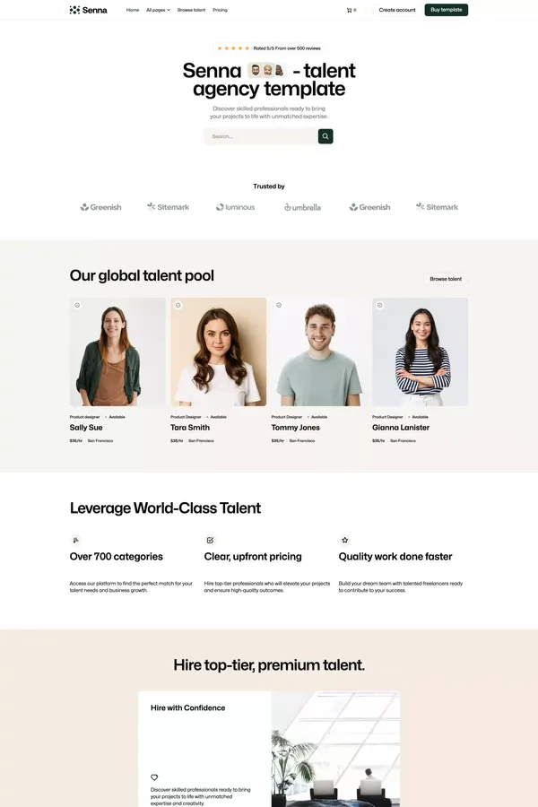 Senna - Webflow Ecommerce website template