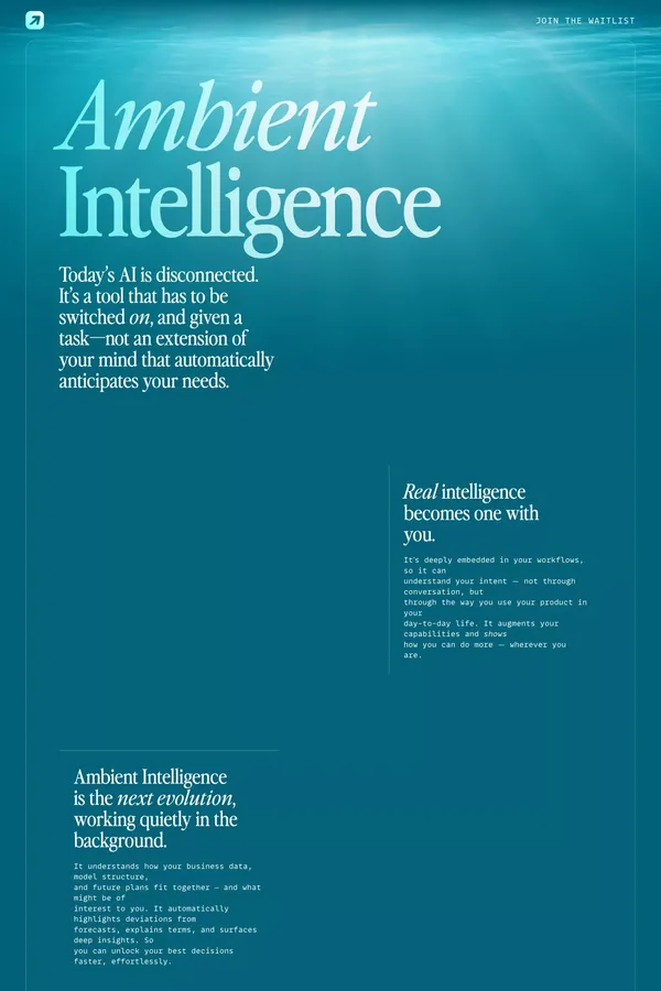 Runway AI: Ambient Intelligence for Informed Business Decisions - Landing design inspiration