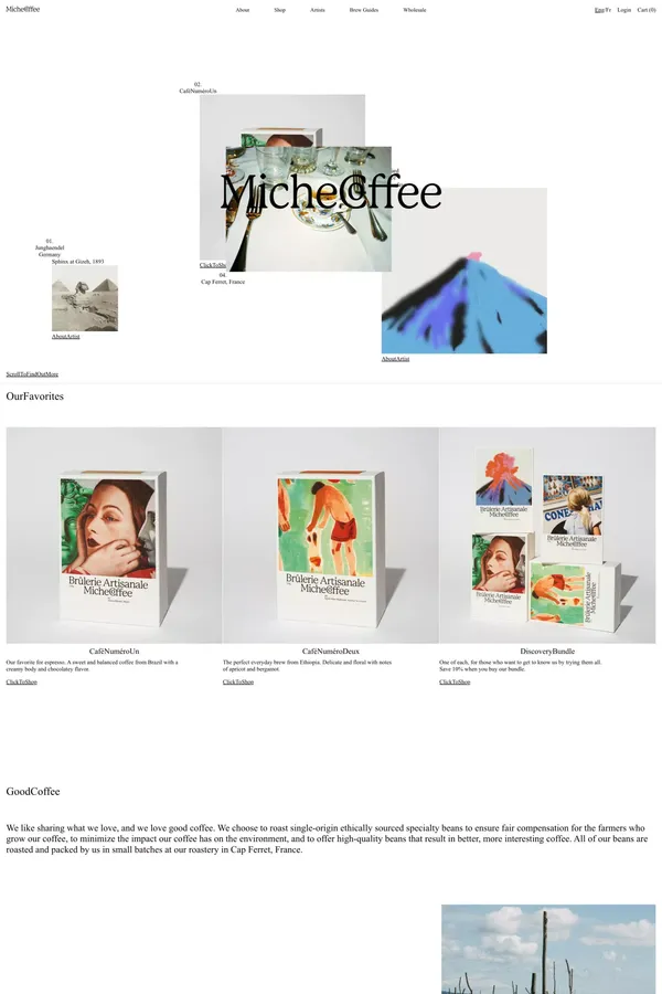 Miche Coffee - Ecommerce design inspiration