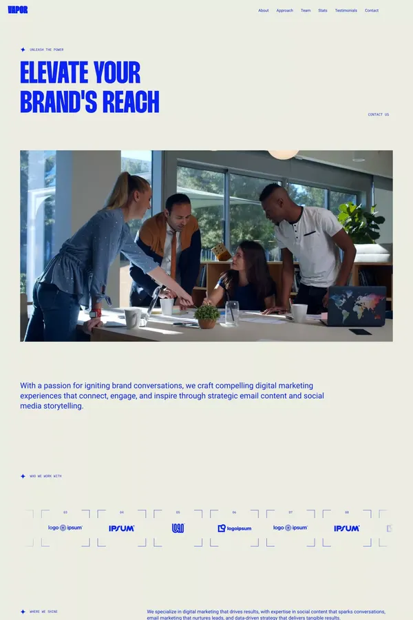 Vapor - Webflow HTML website template - Template design inspiration