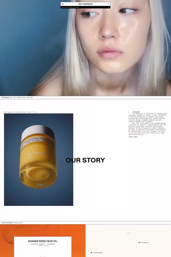 Guy Morgan - Ecommerce design inspiration