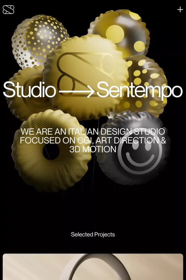 Studio Sentempo |  3D, Art Direction & Motion - Portfolio design inspiration