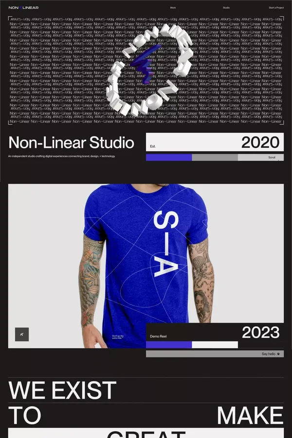 Brand, Design, and Development - Non-Linear Studio - Portfolio design inspiration