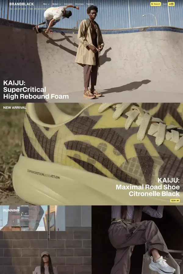 We are the Exception to the Expected– Brandblack - Ecommerce design inspiration