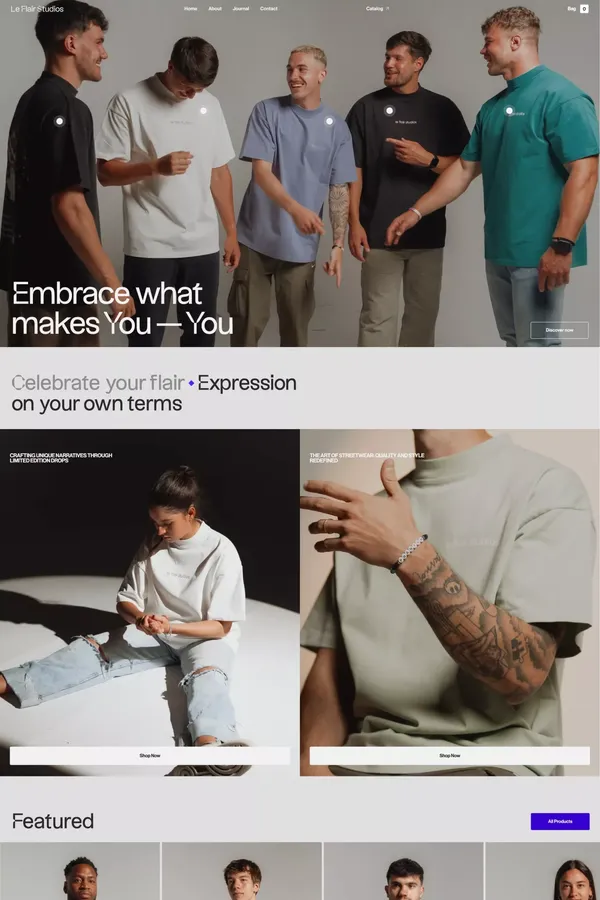 Le Flair Studios - Ecommerce design inspiration