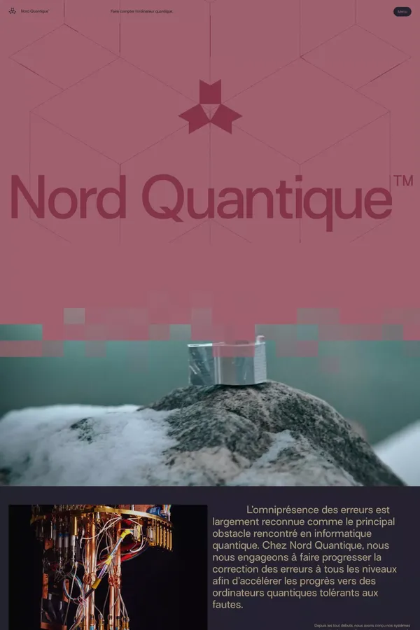 Accueil — Nord Quantique™ - Landing design inspiration