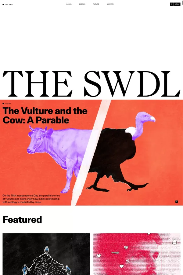 The Swaddle - Blog design inspiration