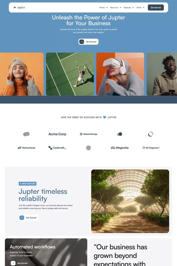 Jupter - Webflow Ecommerce website template - Template design inspiration