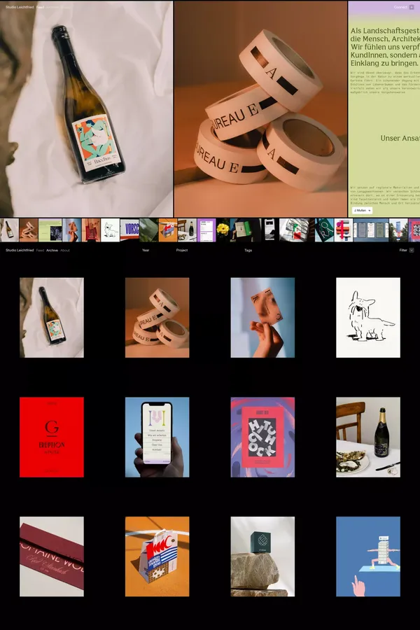 Studio Leichtfried - Portfolio design inspiration