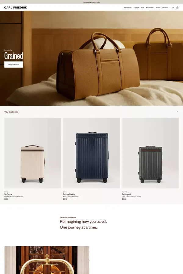 Carl Friedrik | Carry With Confidence - Ecommerce design inspiration