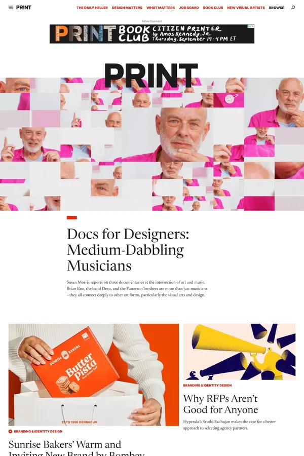 PRINT Magazine - Blog design inspiration