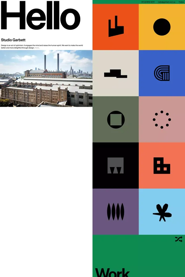 Hello | Studio Garbett - Portfolio design inspiration