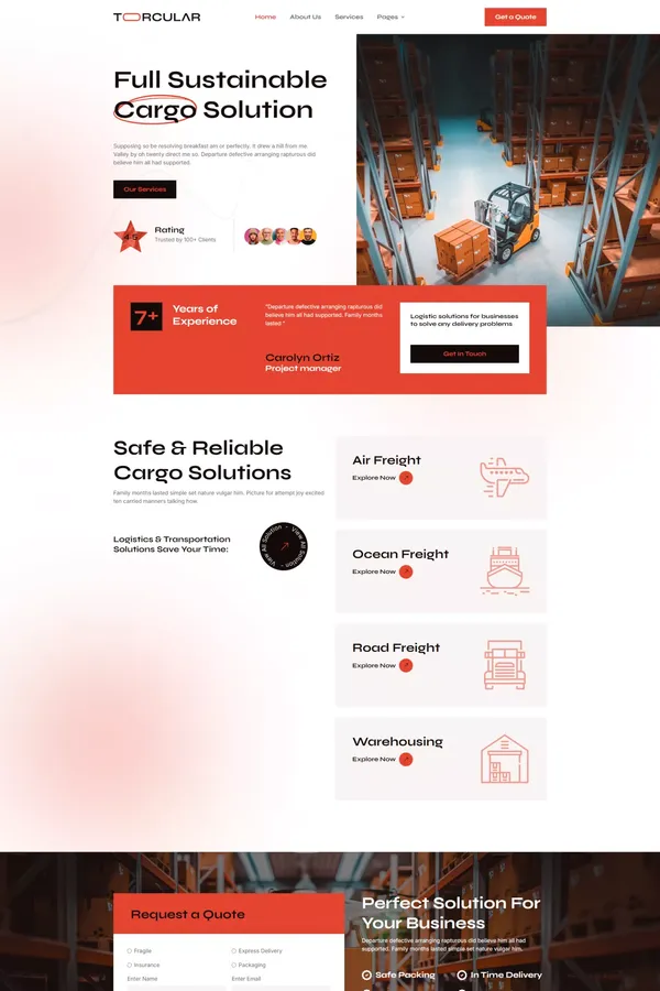 Torcular - Transport Website Template