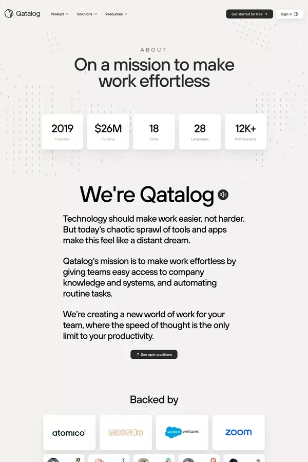 Who we are | Qatalog - About Us  design inspiration
