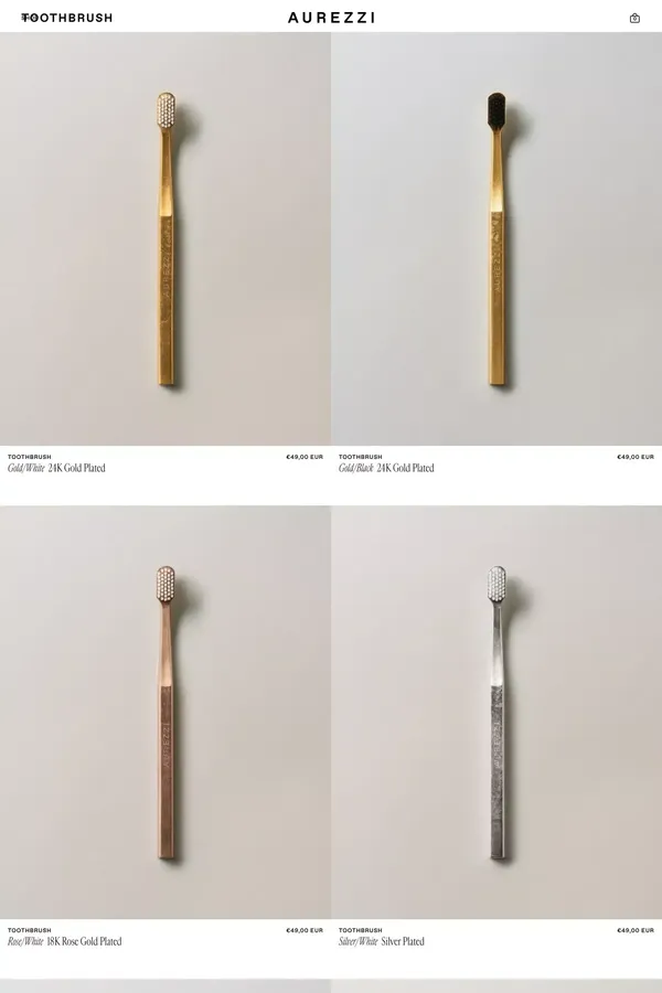 Toothbrush – AUREZZI - Product listing design inspiration