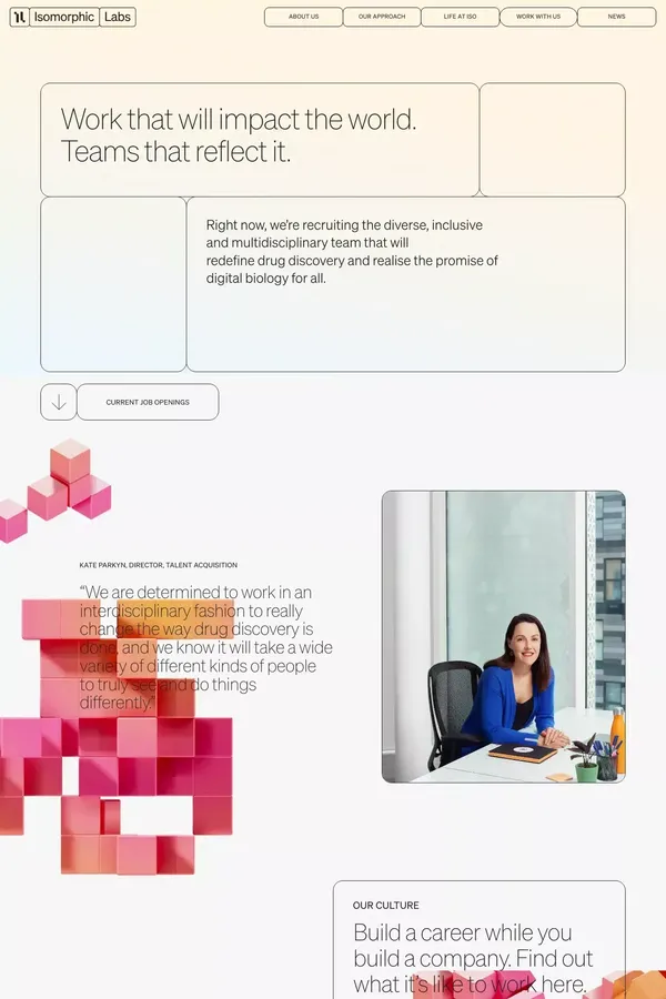 Work With Us - Isomorphic Labs - Career design inspiration