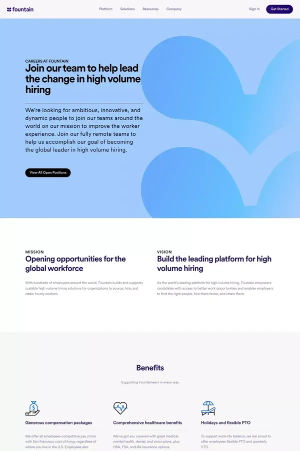Careers - Fountain - Career design inspiration
