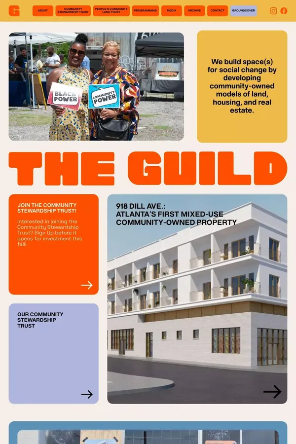 The Guild - Landing design inspiration