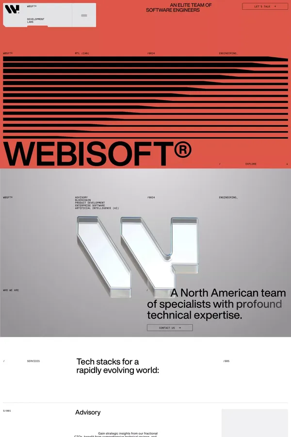 Elite Team of Software Engineers. Leading Edge tech in Web2 and Web3. - Portfolio design inspiration