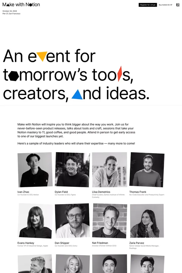 Make with Notion — October 24, 2024 - Other design inspiration
