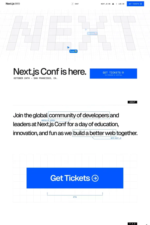 Next.js Conf by Vercel - Landing design inspiration