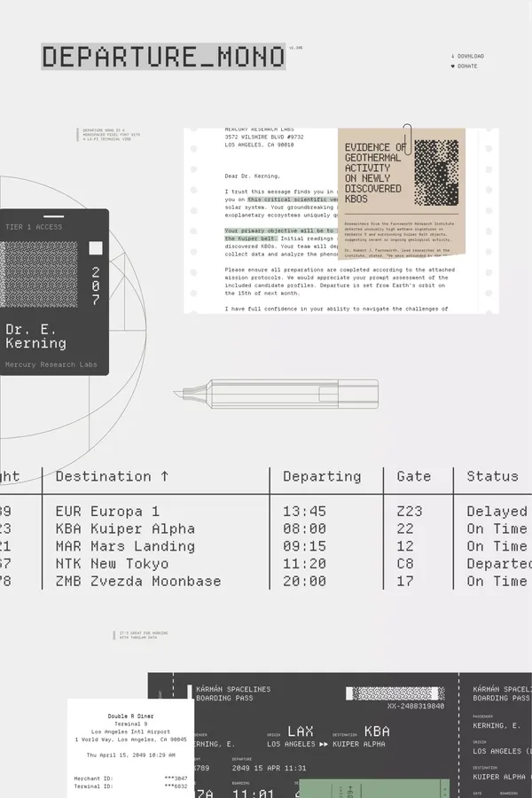 Departure Mono - Other design inspiration
