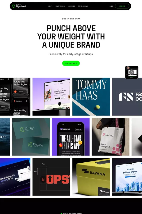 Flywheel - Landing design inspiration