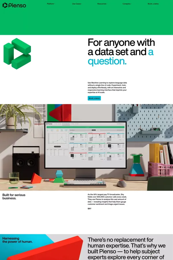 Pienso - Landing design inspiration