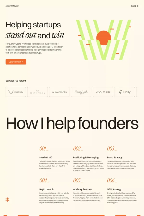 Hema Padhu - Landing design inspiration