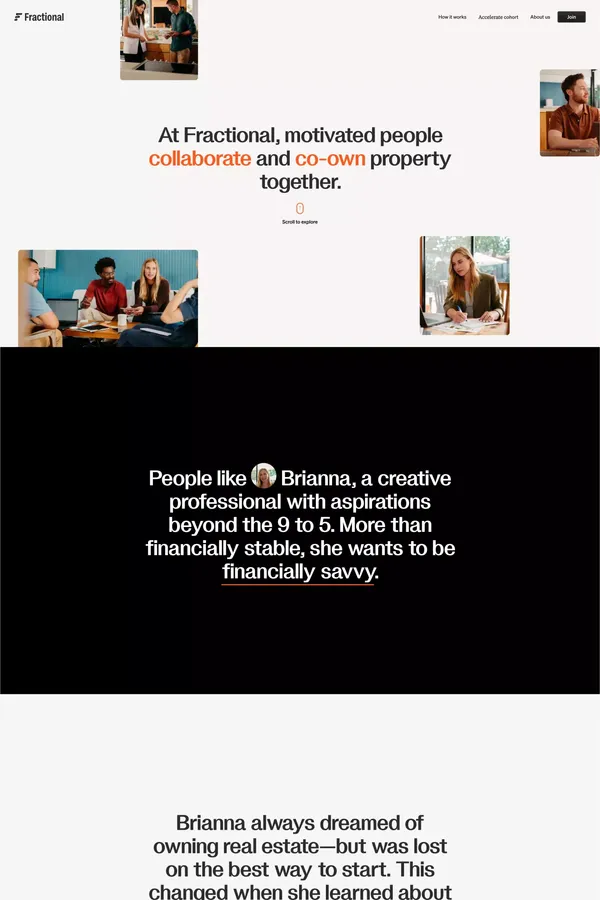 Fractional ownership of investment properties - Landing design inspiration
