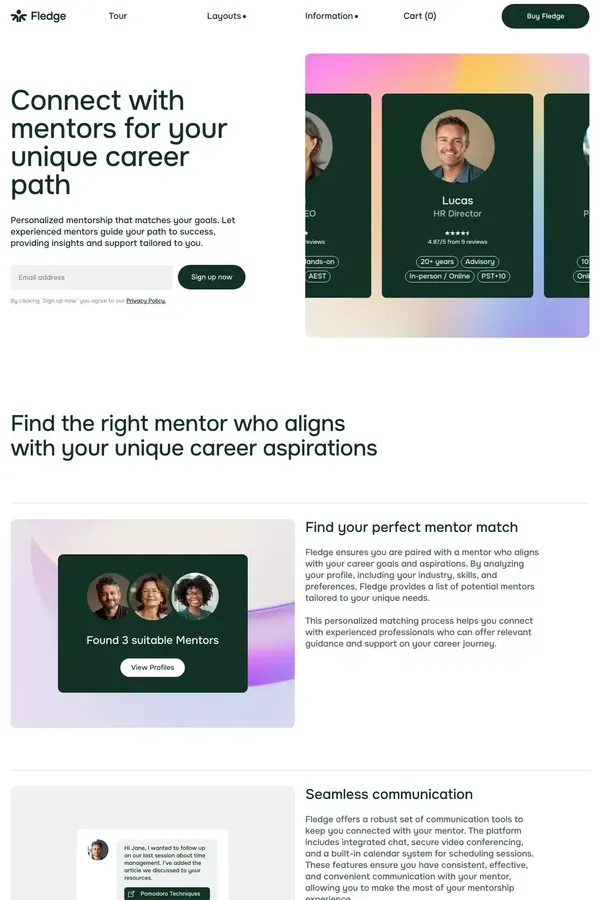Fledge - Webflow HTML Website Template - Template design inspiration