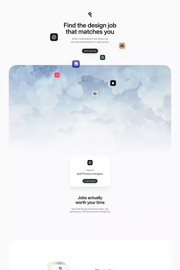 Grids - Landing design inspiration