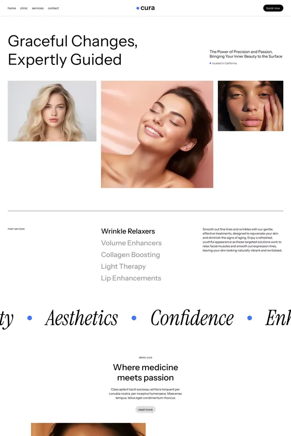 Homepage | Cura - Webflow Ecommerce website template - Template design inspiration