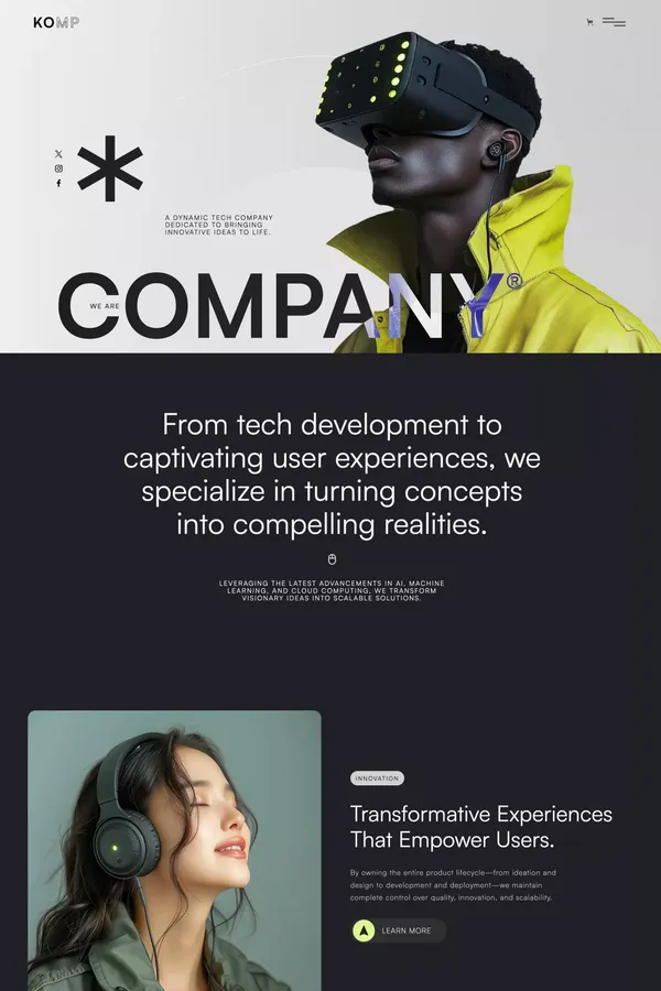 COMPANY - Webflow Ecommerce website template - Template design inspiration