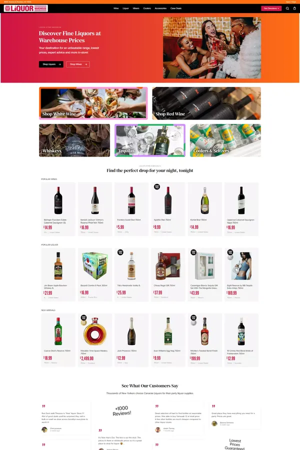 Canarsie Plaza Liquor Warehouse | Voted #1 liquor store Brooklyn - Ecommerce design inspiration